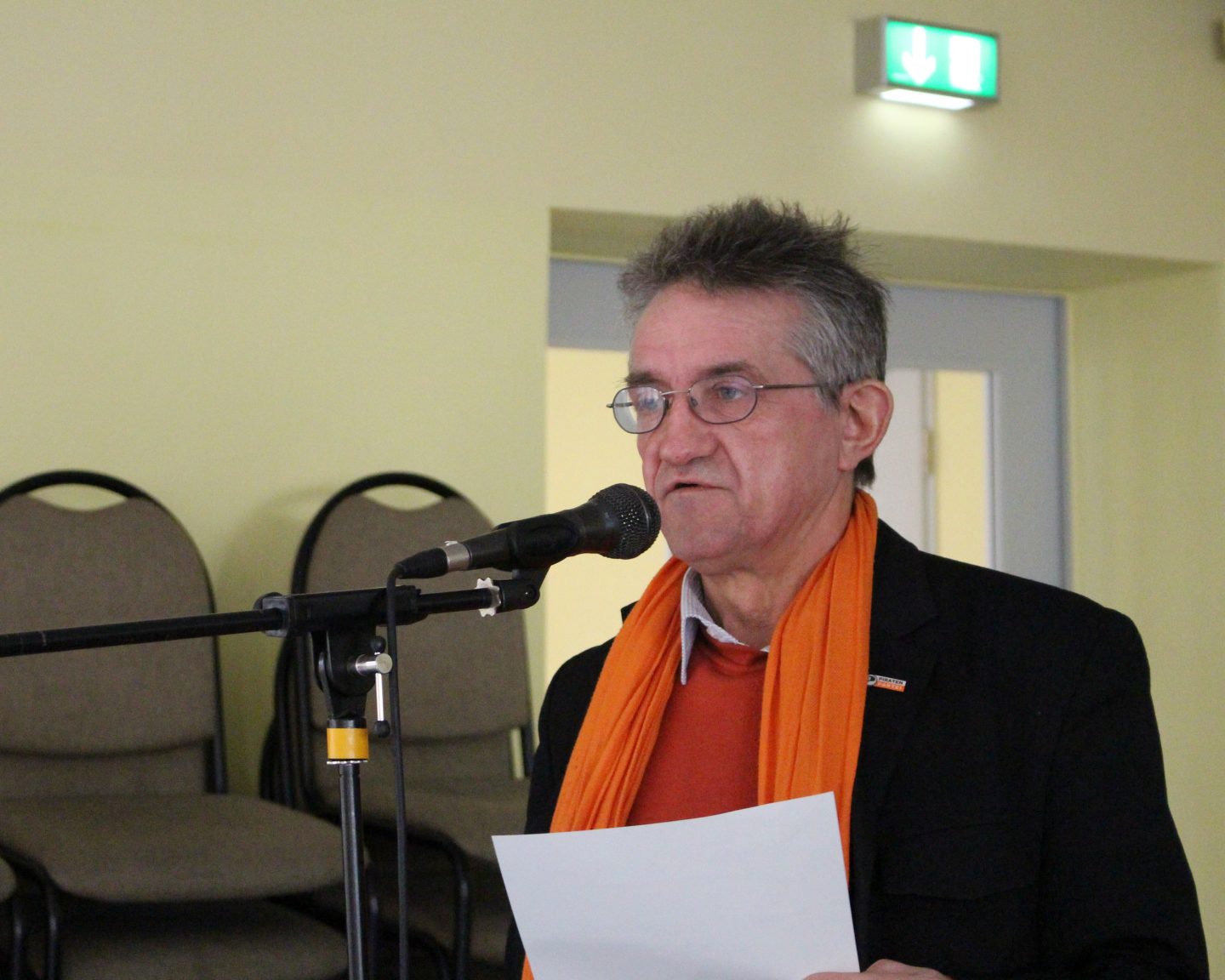 Klaus Sommerfeld bei einer Rede